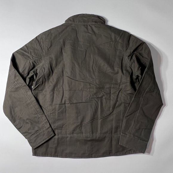 NWOT Kuhl Burr Jacket Mens Size Large Gunmetal Green Canvas Full Zip - Picture 8 of 11